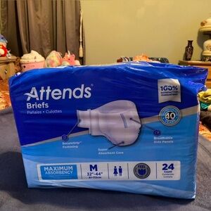 Attends Briefs Sz M Unisex:Men/Women NEW in Package Qty-24